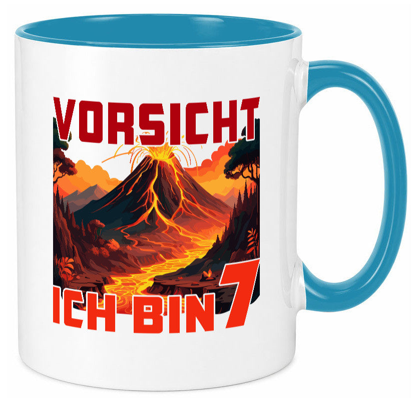 7. Geburtstag | 7 Jahre Vulkanausbruch Vulkan lustig Geschenkidee Geschenk Tasse