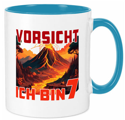 7. Geburtstag | 7 Jahre Vulkanausbruch Vulkan lustig Geschenkidee Geschenk Tasse
