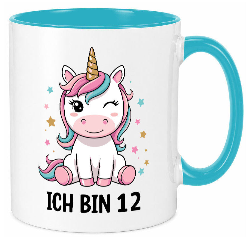 12. Geburtstag | 12 Jahre Einhorn Mädchen lustig Geschenkidee Geschenk Tasse