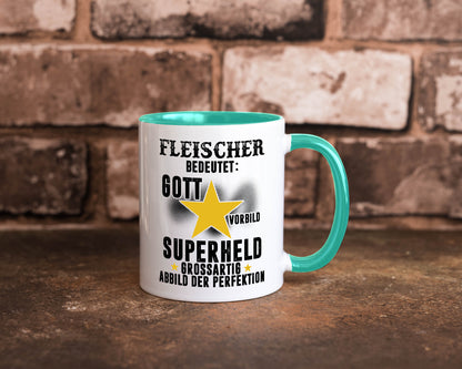 Bedeutung von Fleischer | Schlachterei lustig Humor Geschenkidee Geschenk Tasse