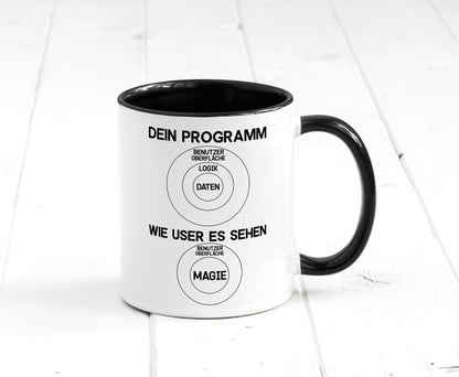 Wie User dein Programm sehen | Programmierer Magie Witz Geschenkidee Humor Tasse