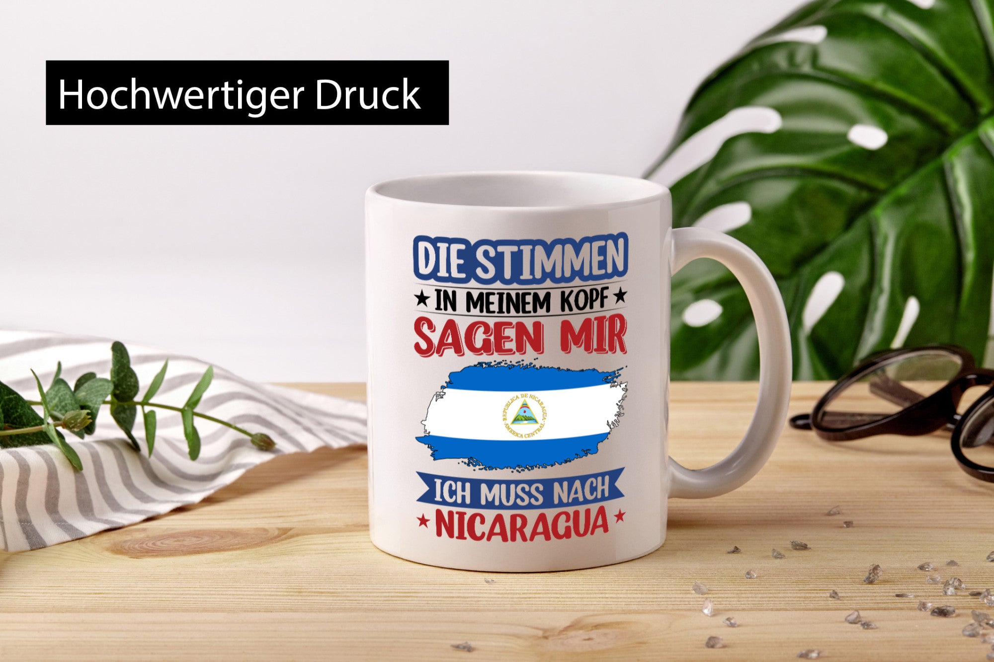 Nicaragua | Urlaub Stimmen in meinem Kopf Traumland Geschenkidee Humor Tasse