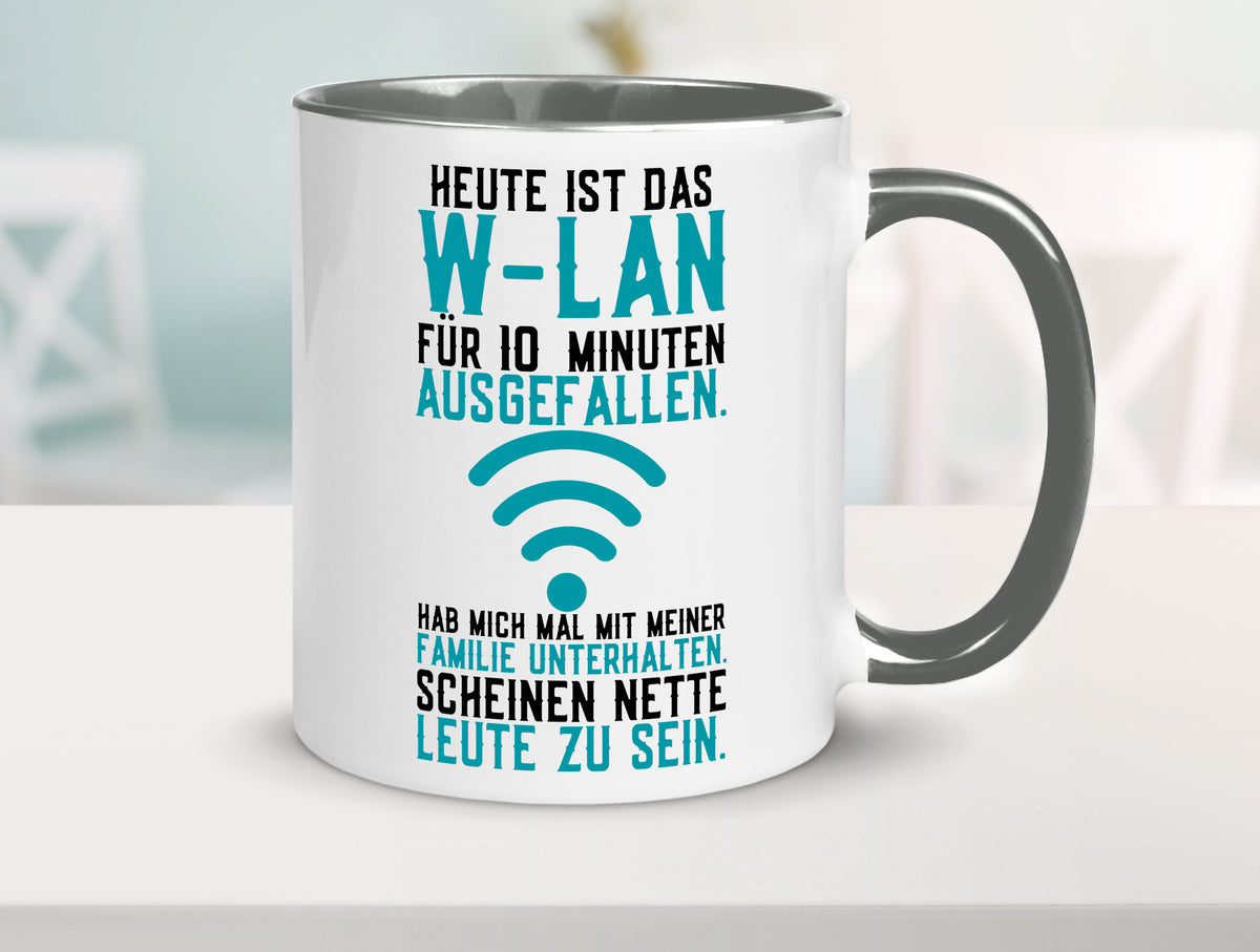 10 Minuten W-Lan Ausfall | Nerd Computer PC Gamer lustig Humor Geschenkidee Tasse