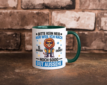 15 Jahre im Dienst | Arbeitsjubiläum Arbeit lustig Kollegen Büro Geschenk Tasse