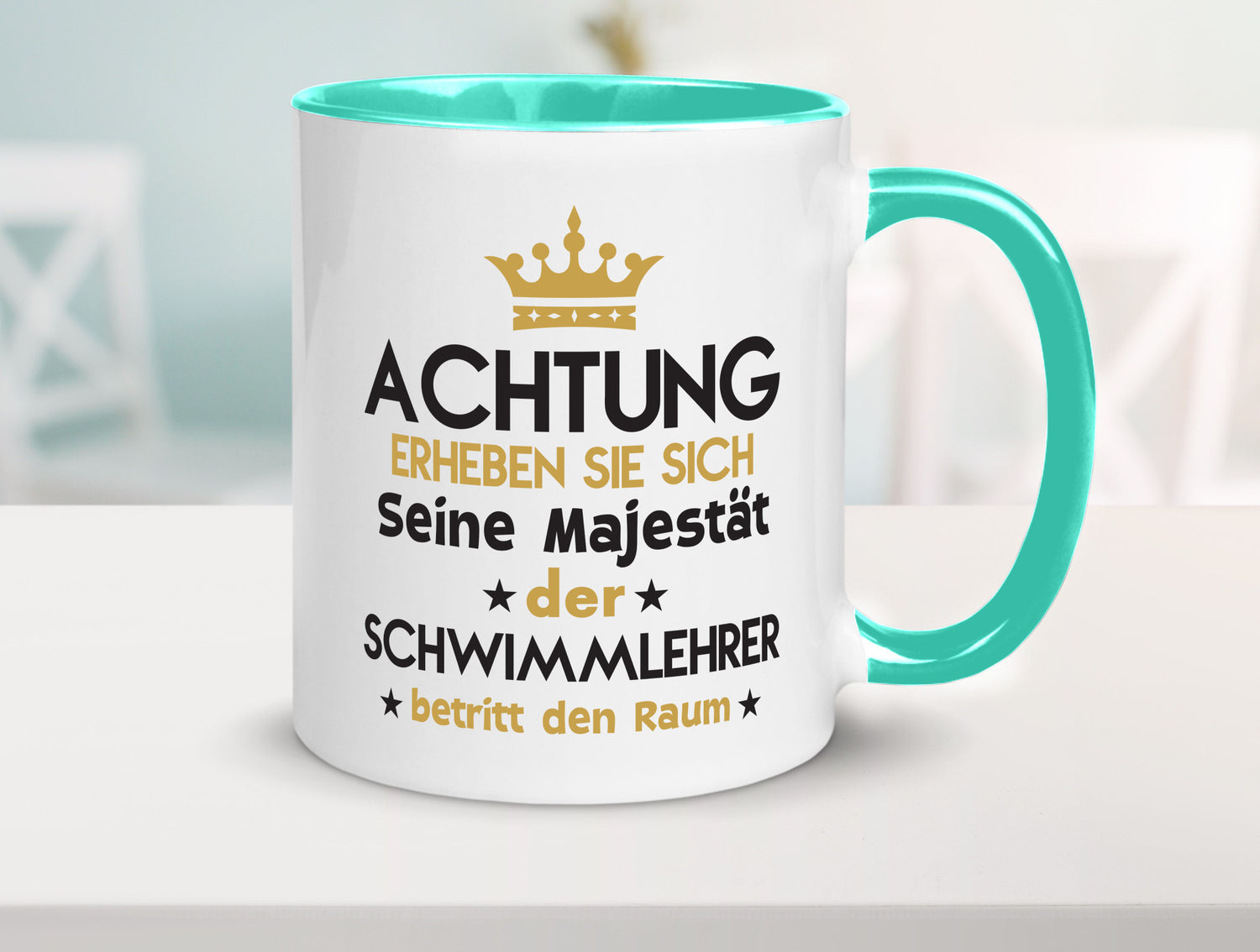 Seine Majestät Schwimmlehrer | Lehrer Schüler schwimmen Geschenkidee Humor Tasse