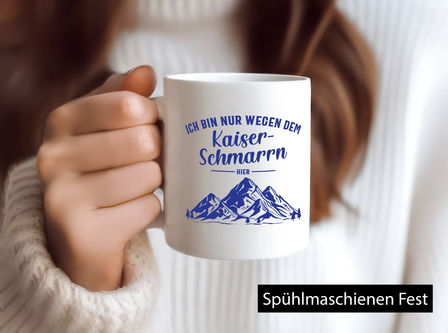 Nur wegen Kaiserschmarrn hier | Berge Bäume Geschenk Humor Geschenkidee