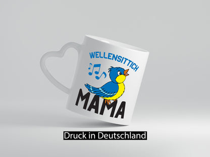 Wellensittich Mama | Vogelbesitzerin Vögel v2 lustig Familie Geschenkidee