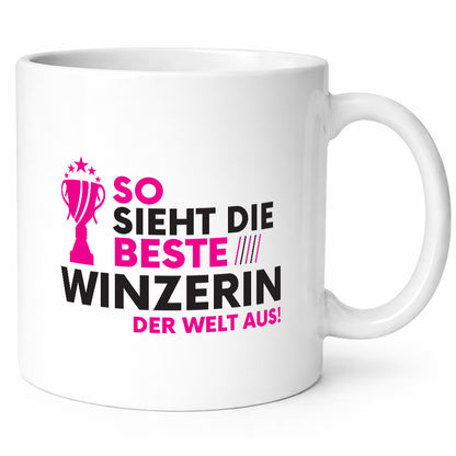 Die Weltbeste Winzerin | Weinbauer Wein Humor Geschenkidee Tasse