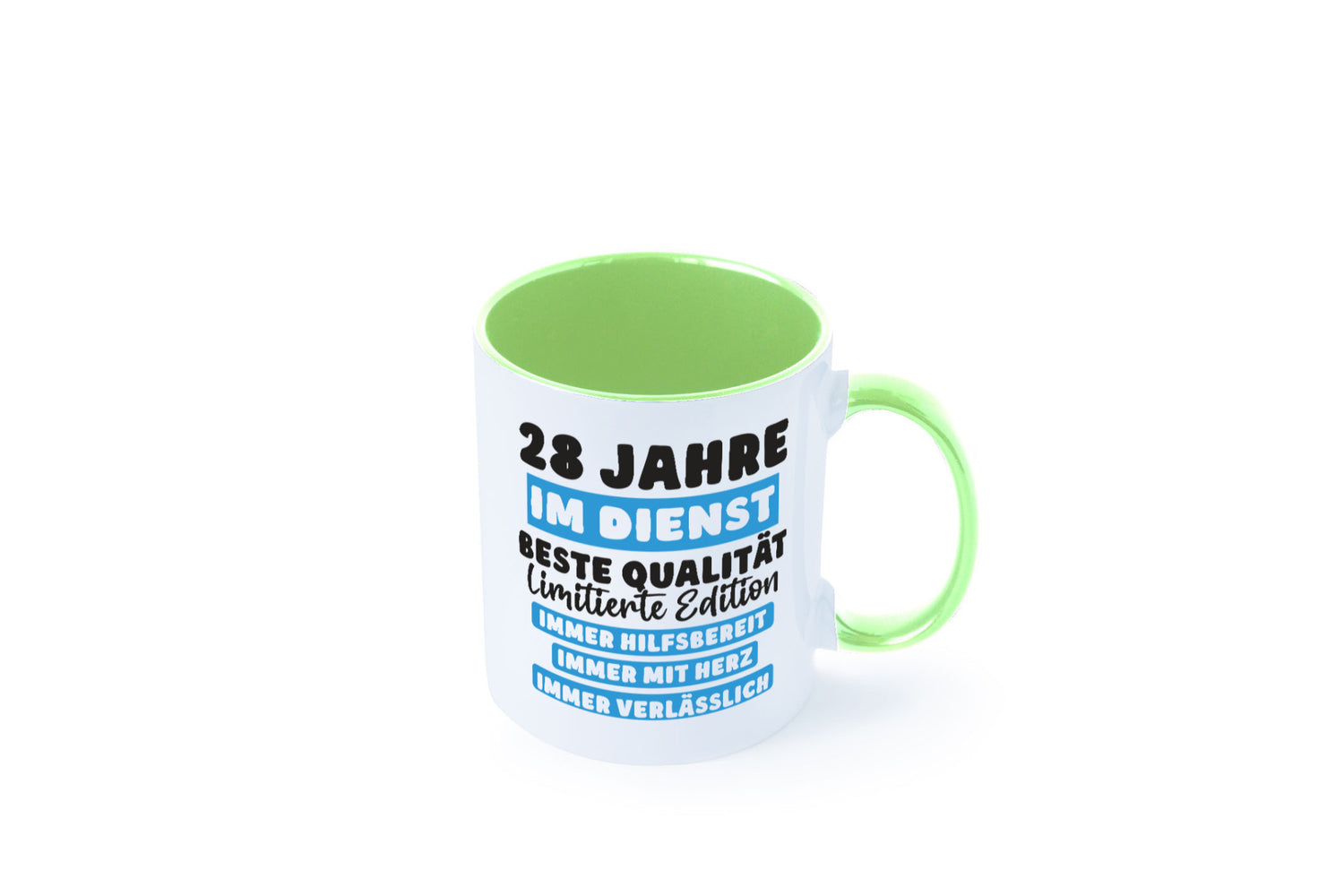 28 Jahre im Dienst | Jubiläum Arbeit v6 lustig Kollegen Büro Geschenk Tasse
