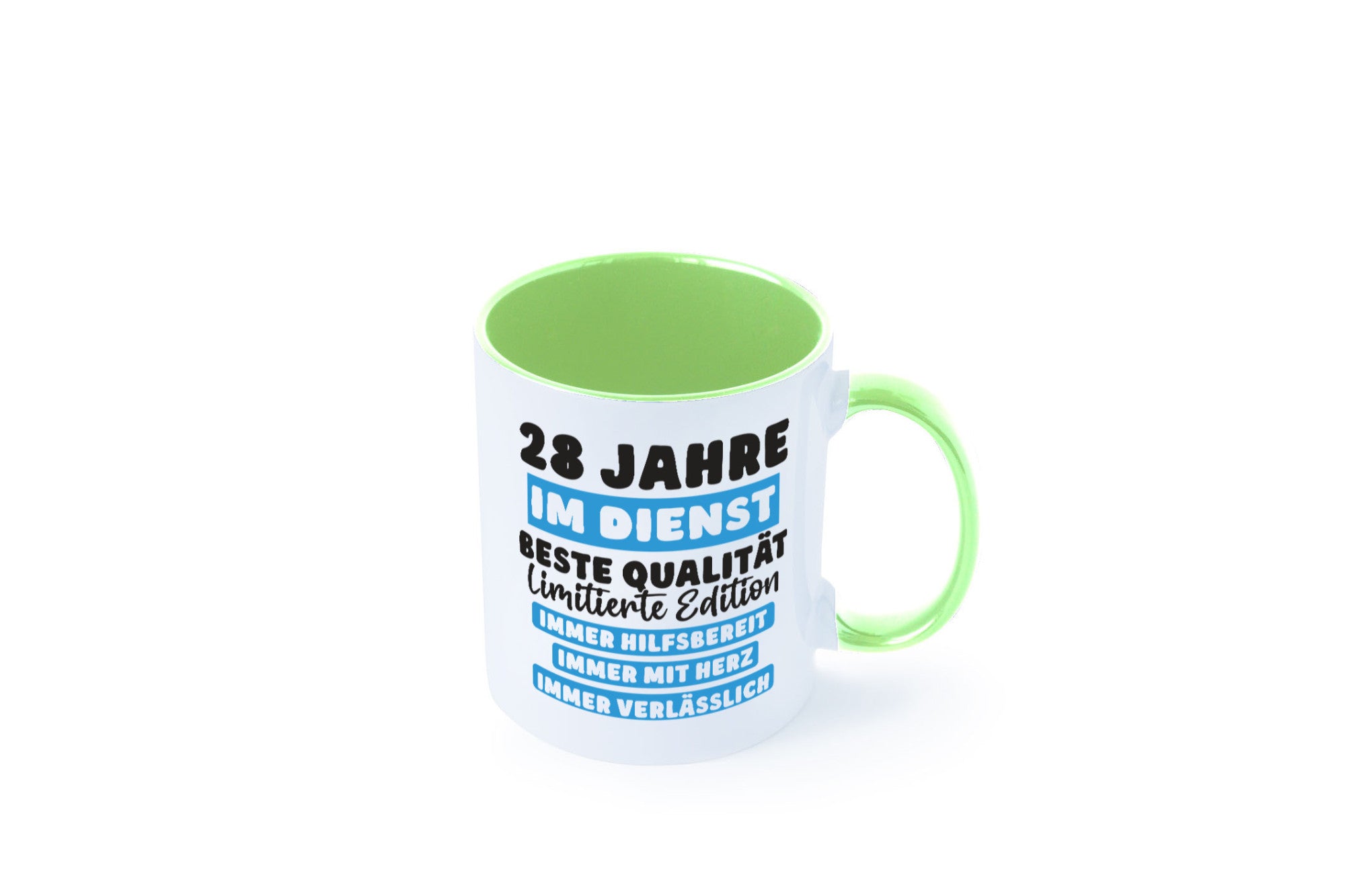 28 Jahre im Dienst | Jubiläum Arbeit v6 lustig Kollegen Büro Geschenk Tasse
