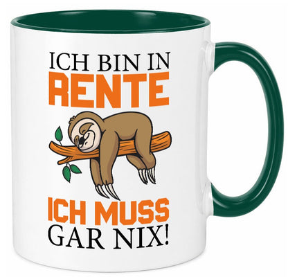 Ich bin in Rente lustig Humor Geschenkidee Geschenk Tasse