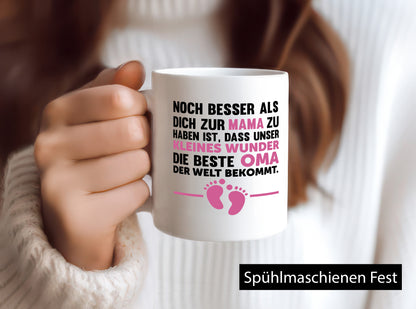 Beste Oma der Welt | Geburt Tasse Schwangerschaft Humor Familie Geschenkidee