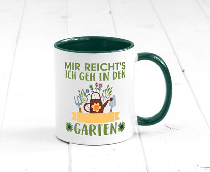 Ich geh in den Garten | Gärtner Tasse Gartenarbeit Humor Arbeit Kollegen Büro