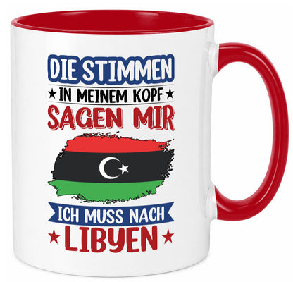 Libyen | Urlaub Stimmen in meinem Kopf Traumland Geschenkidee Humor Tasse