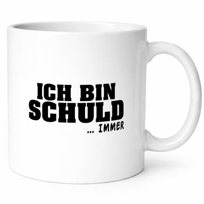 Ich bin Schuld | Schwarze Schaff lustig Humor Geschenkidee Geschenk Tasse