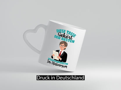 Im Universum: Staatsanwältin | Anwältin Geschenkidee Humor Tasse