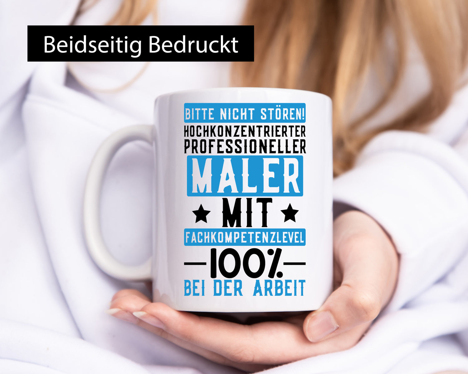 100% bei der Arbeit | Maler Malermeister lustiger Spruch Geschenk Kollegen Büro