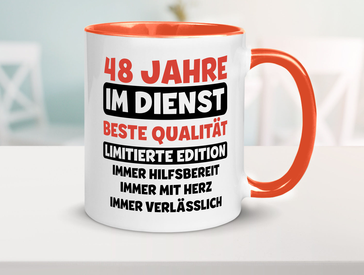 48 Jahre im Dienst | Jubiläum Arbeit v3 Humor Kollegen Büro Geschenkidee Tasse