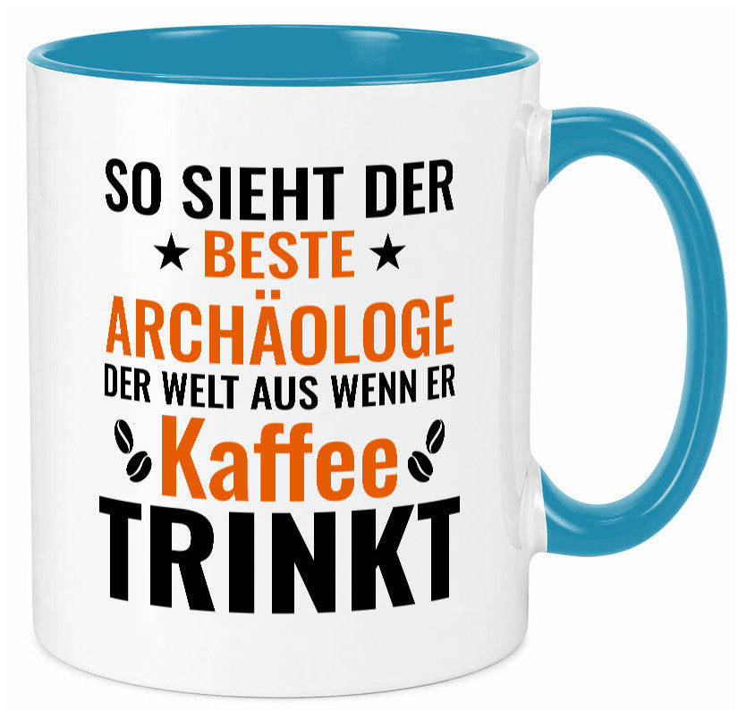 Kaffee trinkt: Archäologe | Archäologie Forscher lustig Humor Geschenkidee
