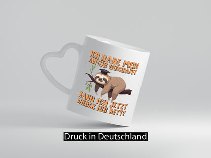 Abi Geschafft | Abschluss Faultier v2 Humor Tierliebhaber Geschenkidee Tasse