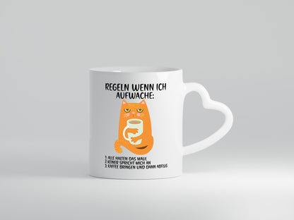 Regeln wenn ich aufwache | Guten Morgen Geschenkidee Humor Tasse