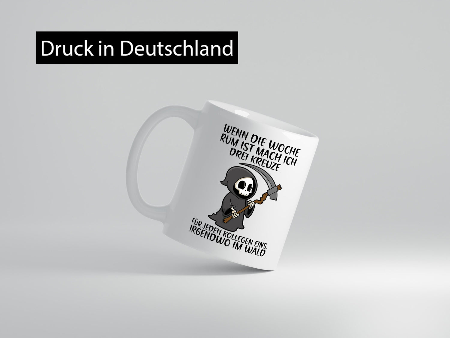 Wenn die Woche rum ist | Sensenmann Kollegen Büro Job lustiger Spruch Geschenk