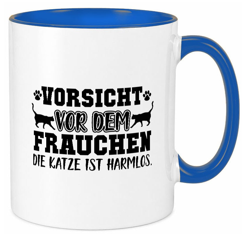 Vorsicht vor Frauchen | Frauen Tasse Katzenbesitzerin Humor Tierliebhaber