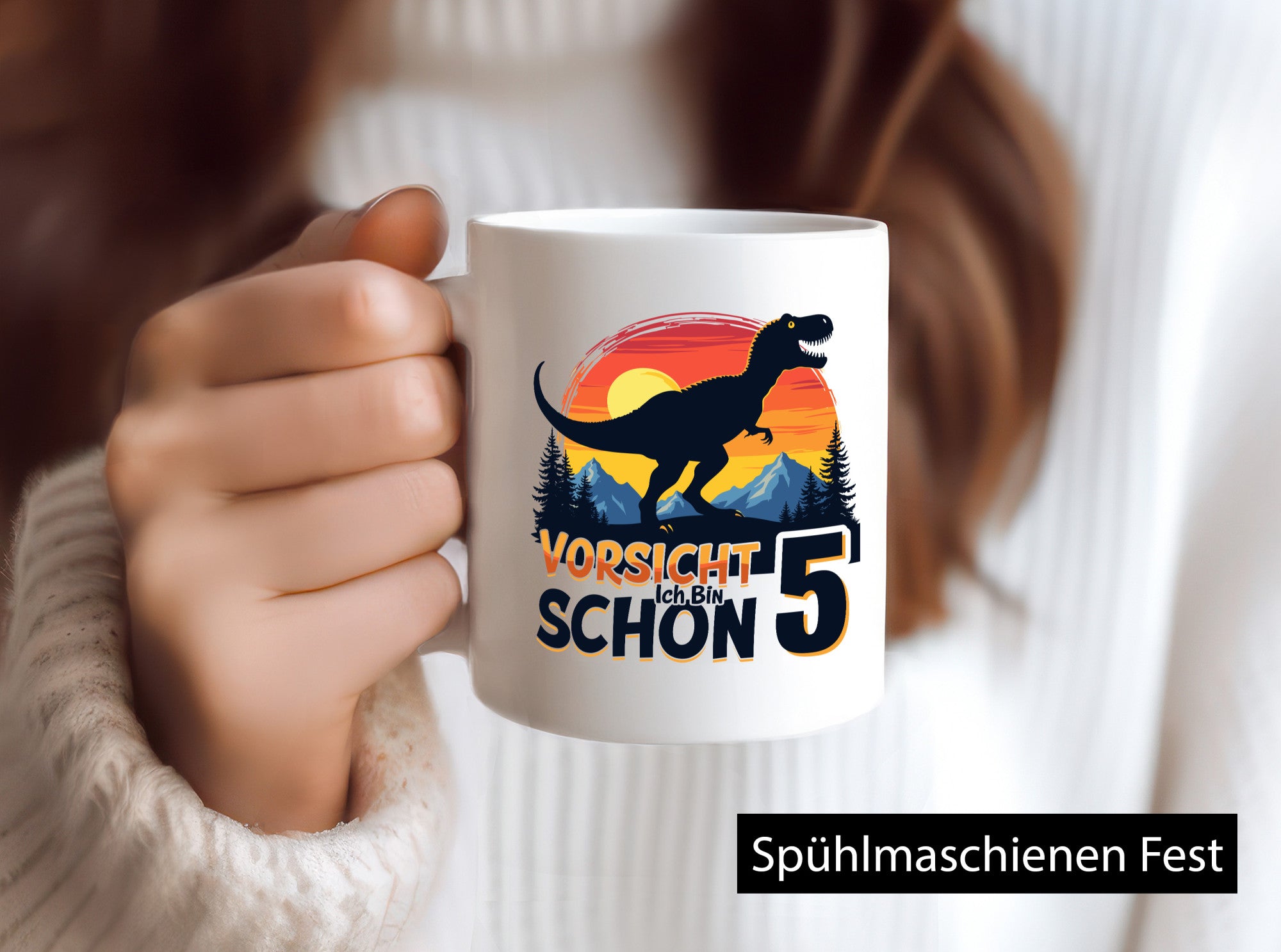 5. Geburtstag | 5 Jahre Dinosaurier v2 Humor Geschenkidee Tasse