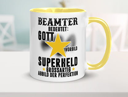 Bedeutung von Beamter | Verbeamtung öffentlicher Dienst Humor Geschenkidee Tasse