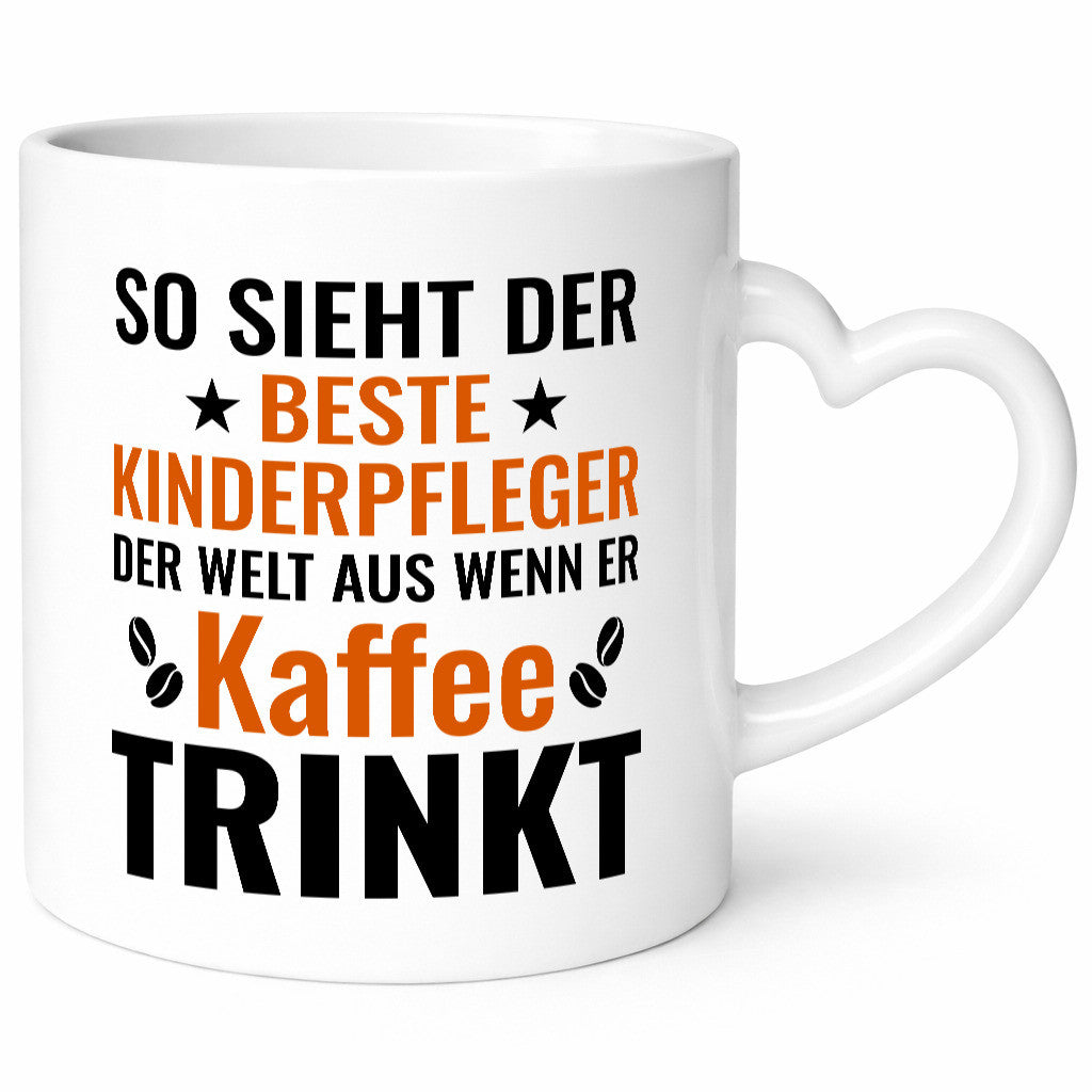 Kaffee trinkt: Kinderpfleger | Pfleger Kinder Humor Geschenkidee Tasse