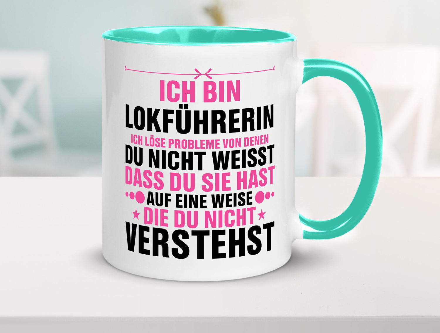 Löse Probleme: Lokführerin | Zug Beruf v2 Humor Arbeit Kollegen Büro