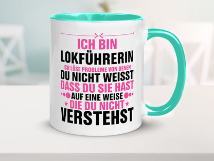 Löse Probleme: Lokführerin | Zug Beruf v2 Humor Arbeit Kollegen Büro