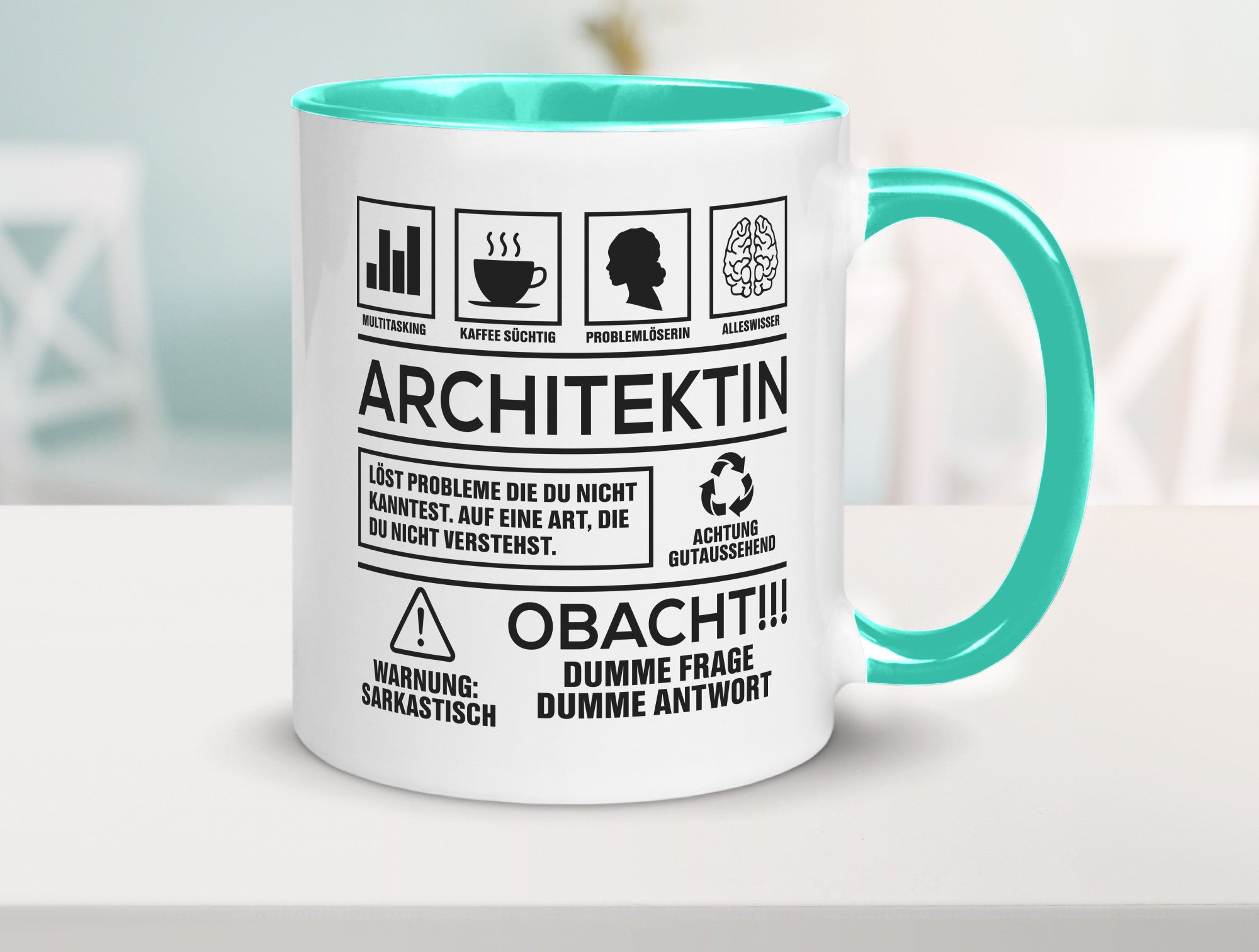 Achtung Probleme Architektin | Architektur Büro lustig Arbeit Kollegen Geschenk