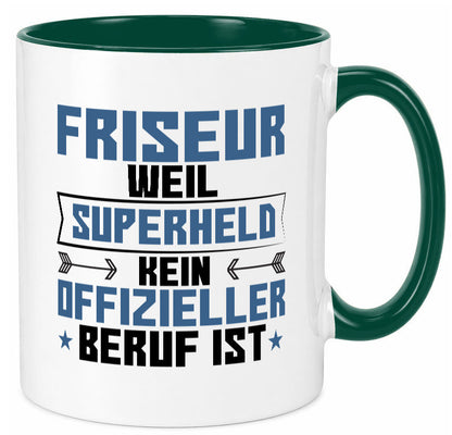 Superheld Friseur | Frisör Geschenkidee Humor Tasse