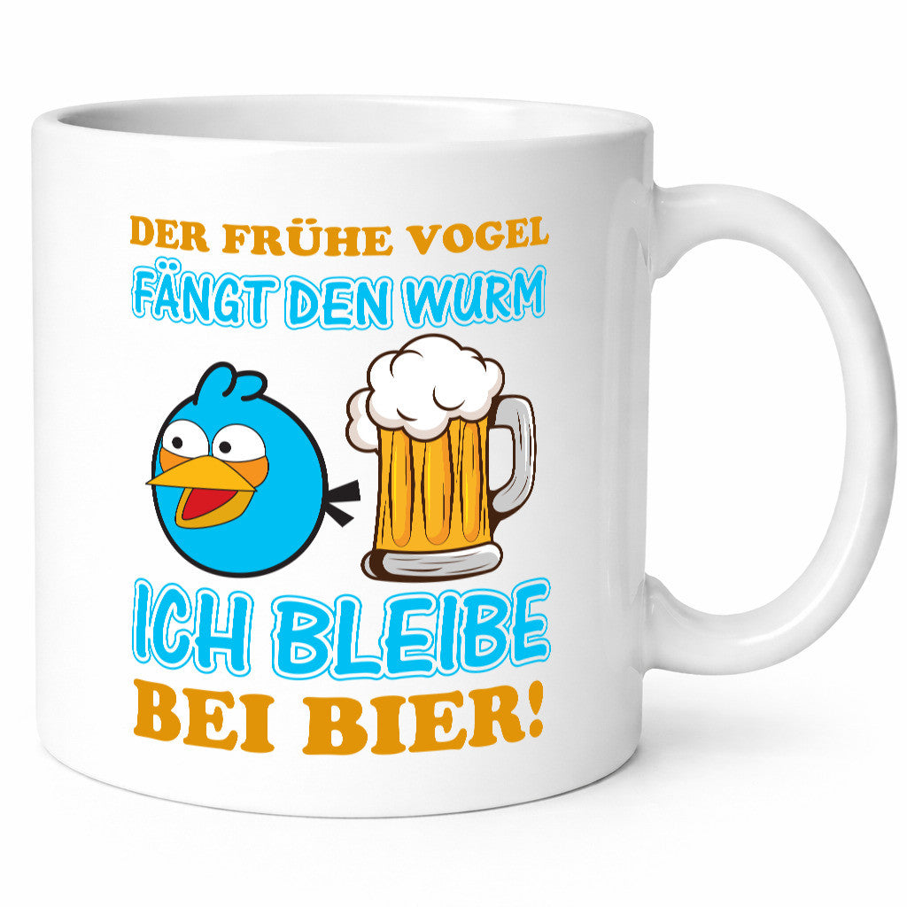 Der frühe Vogel | Biertrinker Tasse Männer Humor lustiger Spruch Geschenk