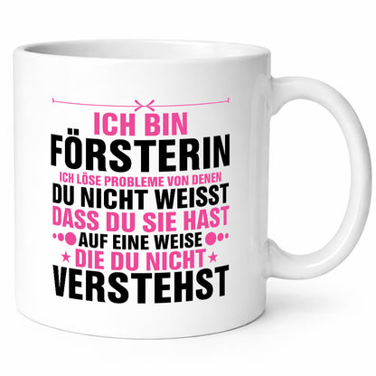 Löse Probleme: Försterin | Forst Arbeit lustiger Spruch Geschenk Kollegen Büro