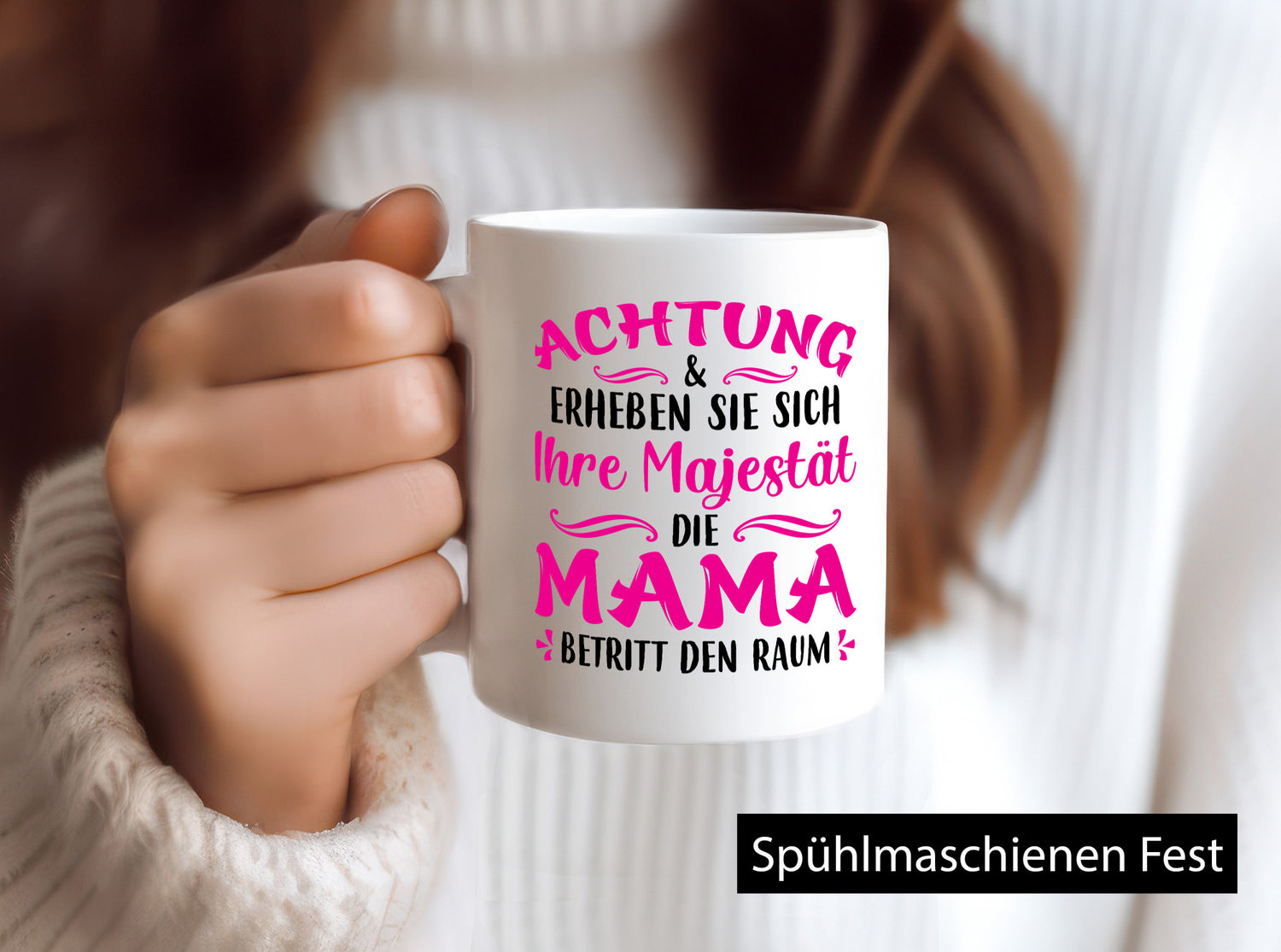 Achtung erheben sie sich | mama betritt den Raum lustig Familie Geschenkidee