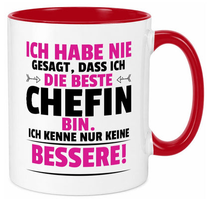 Die Beste Chefin | Führungskraft Vorgesetzte Geschenkidee Arbeit Kollegen Büro Tasse
