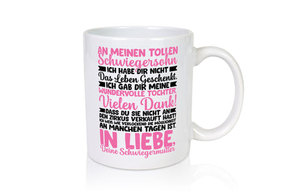 An meinen tollen Schwiegersohn vl9 lustig Familie Geschenkidee Geschenk Tasse