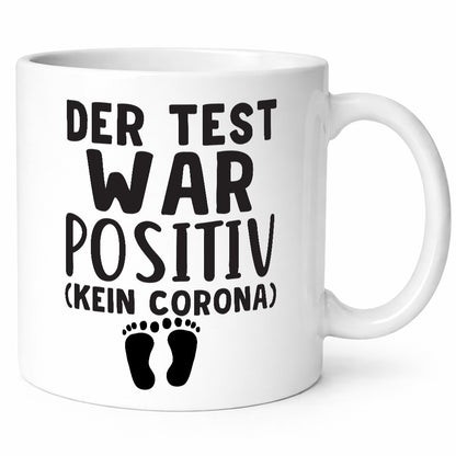 Der Test war positiv | Schwangerschaft Tasse Eltern Humor Geschenkidee