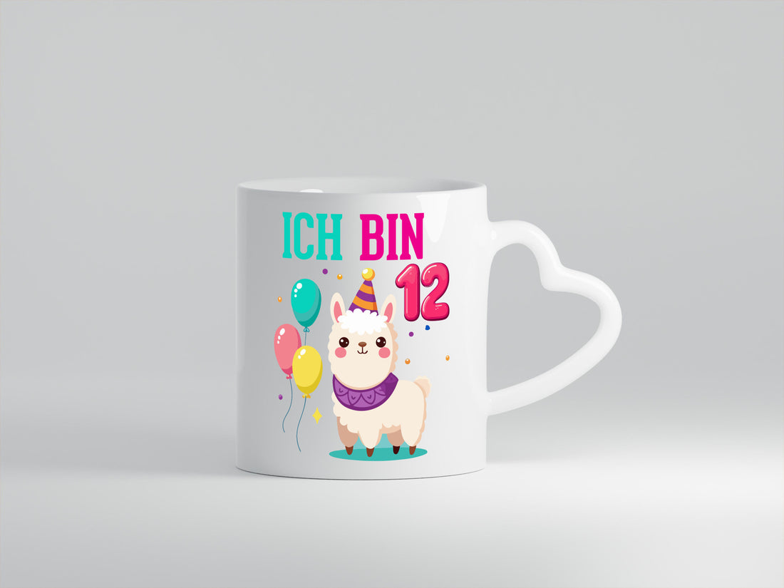 12. Geburtstag | 12 Jahre Lama Alpaka lustig Geschenkidee Geschenk Tasse