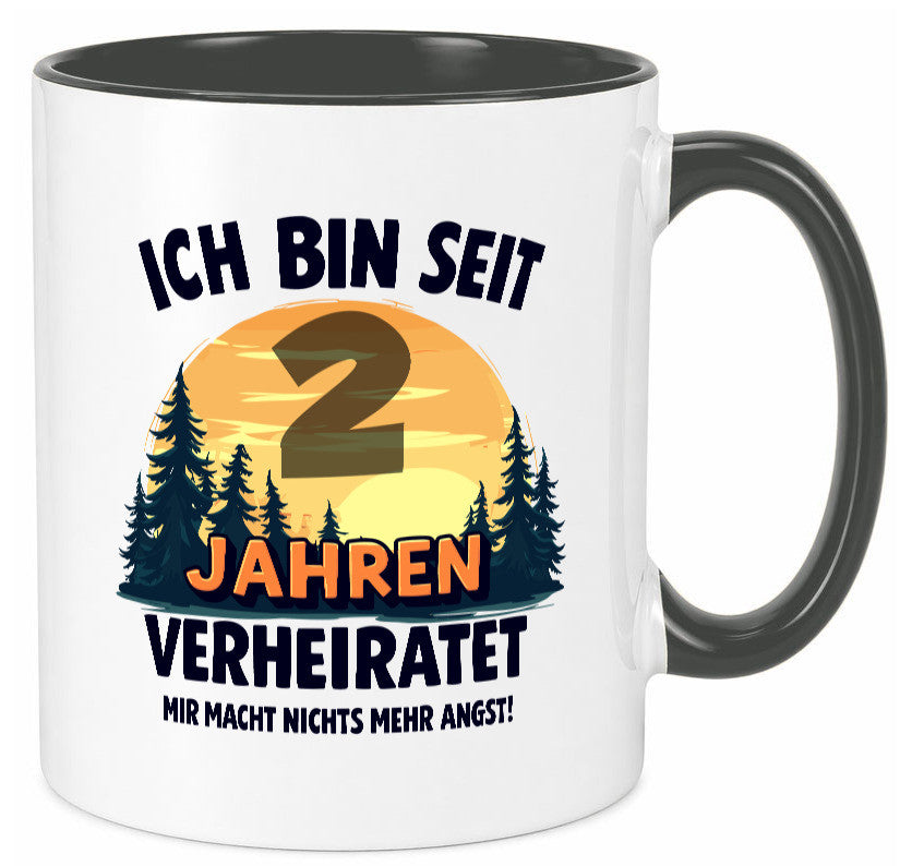 Ich bin Verheiratet | 2. Hochzeitstag Ehepaar lustiger Spruch Geschenk Humor Tasse