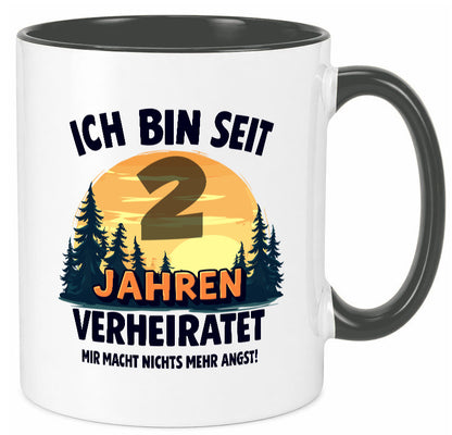 Ich bin Verheiratet | 2. Hochzeitstag Ehepaar lustiger Spruch Geschenk Humor Tasse