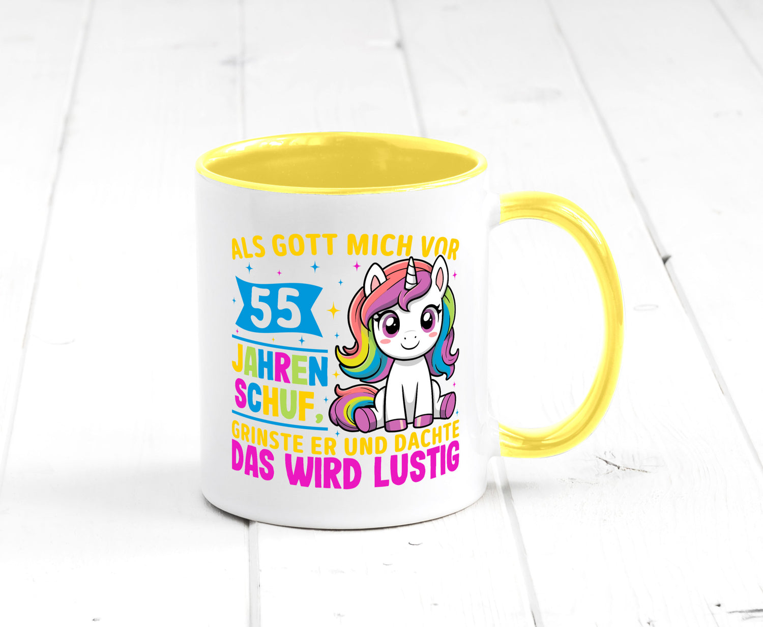 55. Geburtstag | Als Gott mich schuf 40 Jahre v2 lustiger Spruch Geschenk