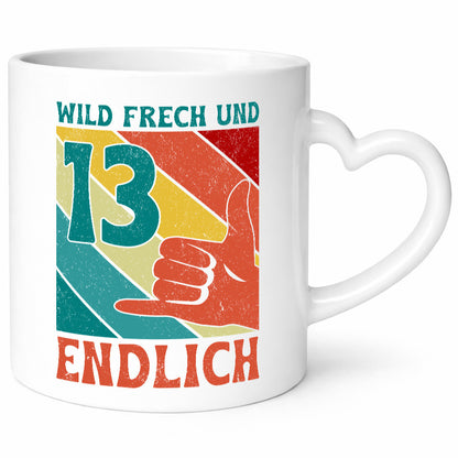 13. Geburtstag | 13 Jahre Wild und Frech Humor Geschenkidee Tasse