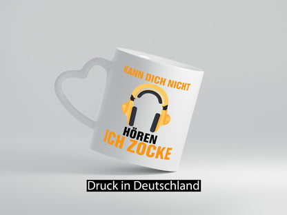 Kann dich nicht hören | Zocker Gamer Kopfhörer Nerd Humor Geschenkidee Tasse