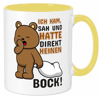 Direkt keinen Bock! | Büro Faultier Morgenmuffel Geschenk Arbeit Kollegen