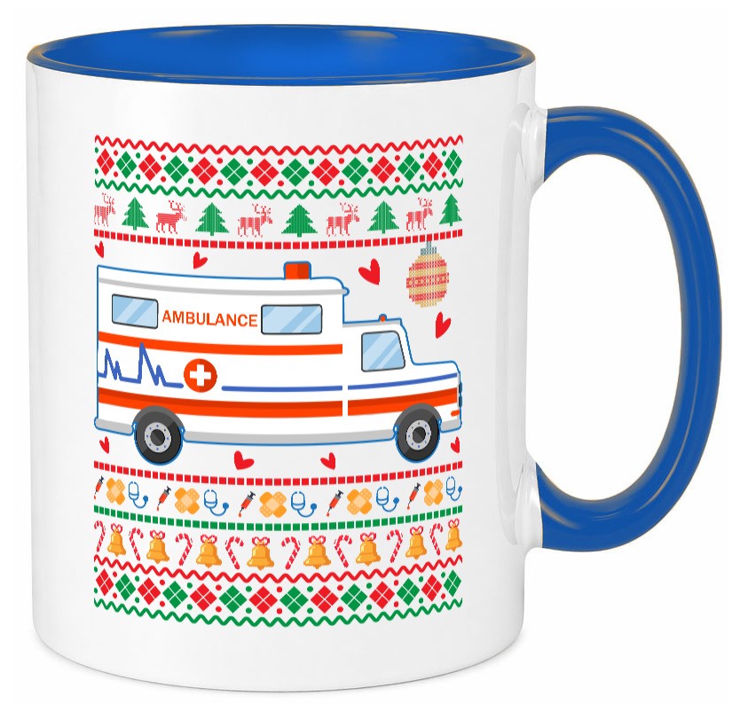 Krankenwagen | Ugly Christmas Emergency lustig Humor Geschenkidee Geschenk Tasse