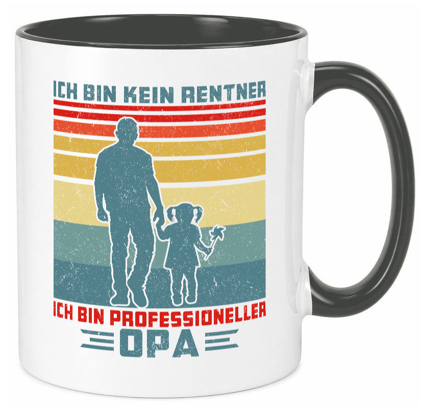 Kein Rentner bin Profesioneller Opa | Groß vater lustig Familie Geschenkidee Tasse