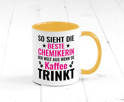 Kaffee trinkt: Chemikerin | Chemie Labor Geschenkidee Humor Tasse